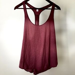 Lululemon 105 singlet, Heathered Bordeaux size 10